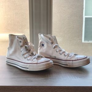 Converse • white high top shoes
